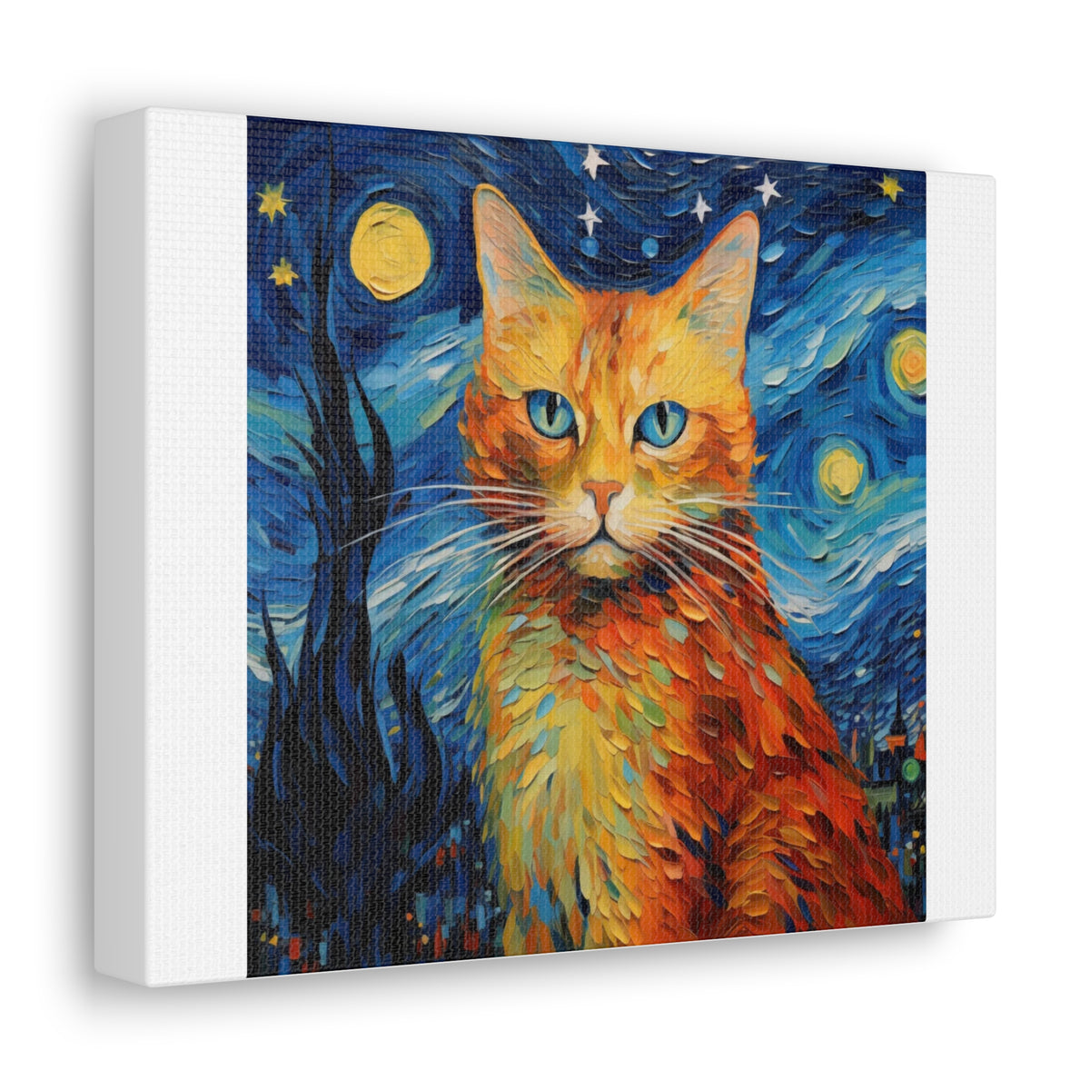 Customized Cat Portraits Canvas Gallery Wraps | Vincent Van Gogh Style