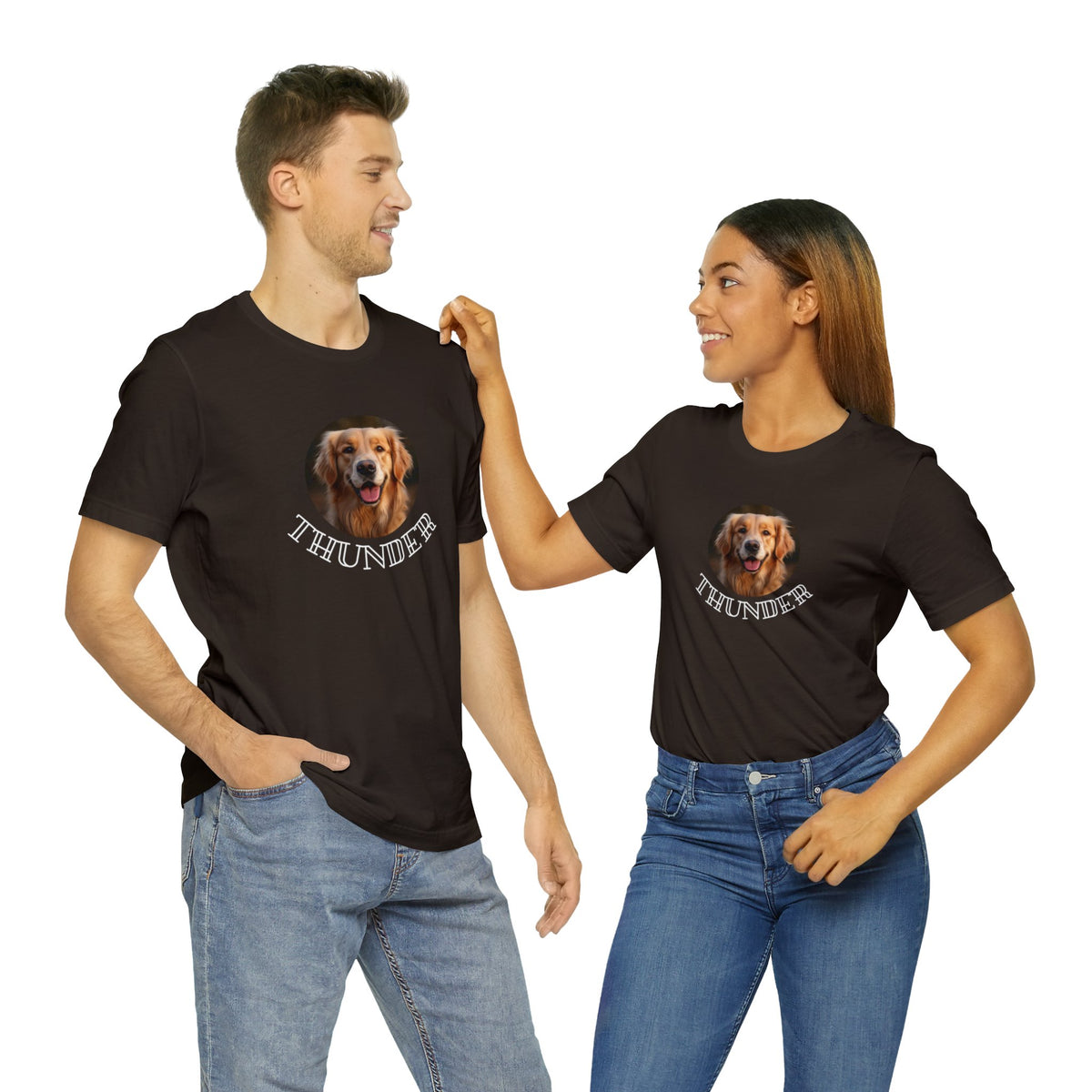 自訂製寵物肖像T-shirt | 男女適用 | 金毛尋回犬