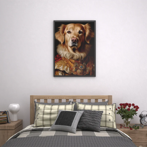 Golden Retriever Portraits Wall Art | Renaissance style