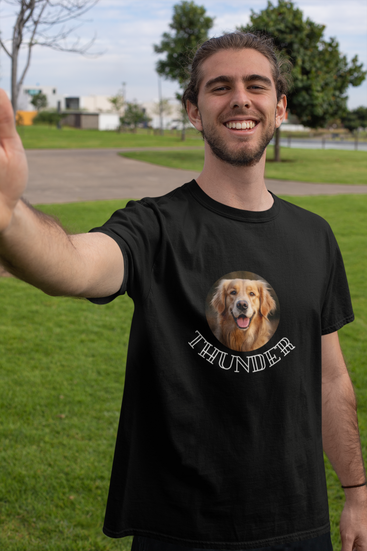 自訂製寵物肖像T-shirt | 男女適用 | 金毛尋回犬